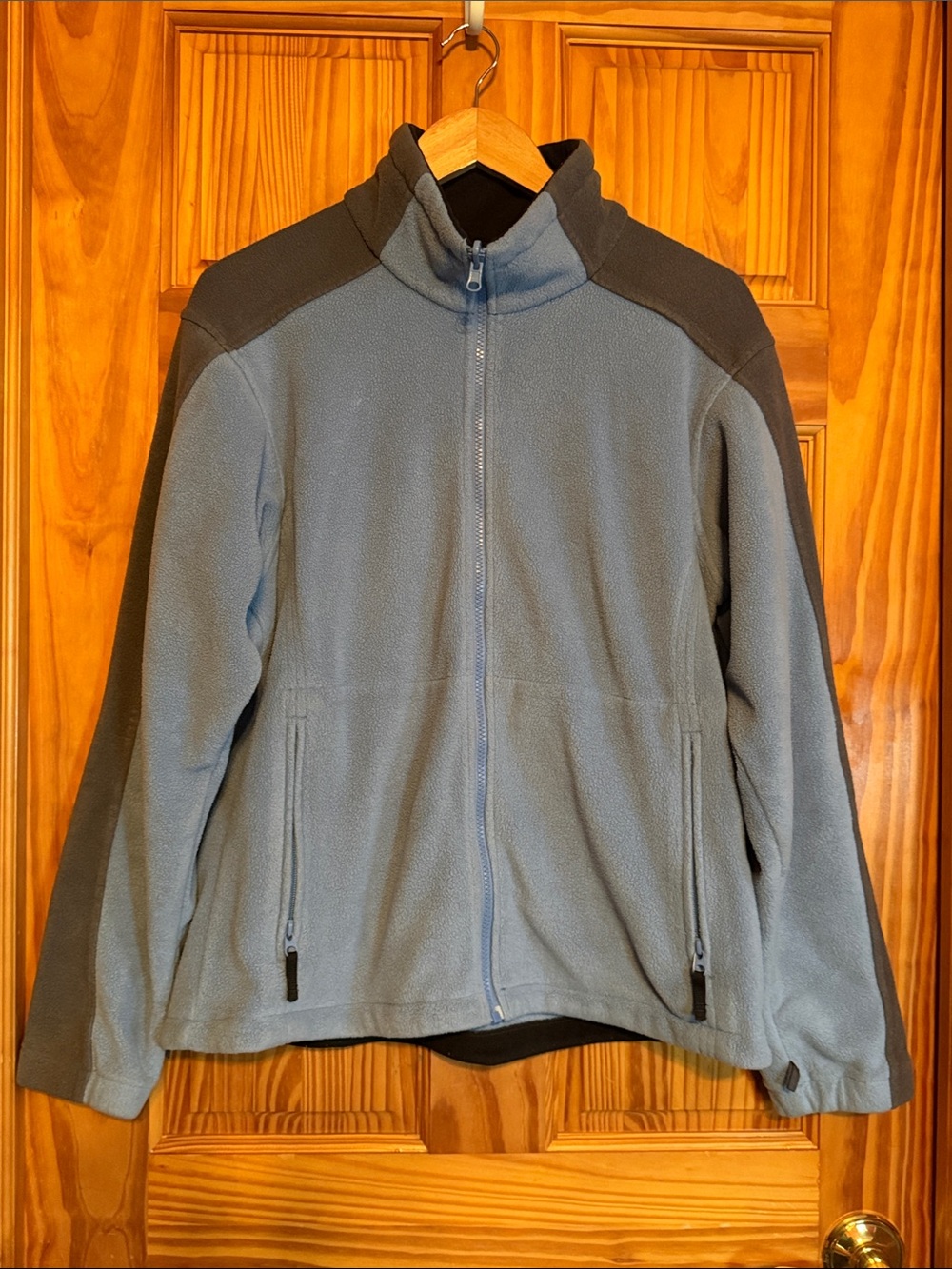 Columbia Women’s Light Blue and Gray Full-Zip Fleece Jacket